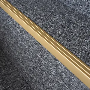 Self-adhesive anodised aluminium anti non slip stair edge nosing trim 900mm x 25mm x 20mm A36 gold