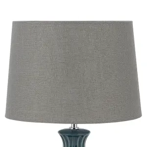 Table Lamp Green and Grey SAMINA