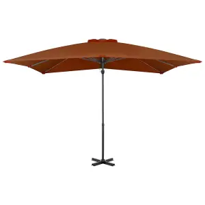 Berkfield Cantilever Umbrella with Aluminium Pole Terracotta 250x250 cm