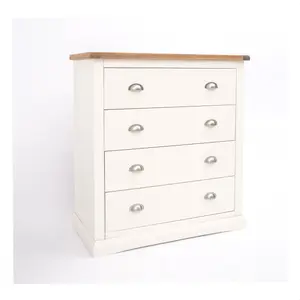 Cosenza 4 Drawer Chest of Drawers Chrome Cup Handle