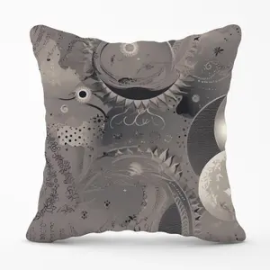 Abstract Moon Shapes Outdoor Cushion 45cm x 45cm