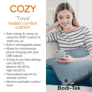 COZY HEATED CUSHION TOVE 60cm x 45cm