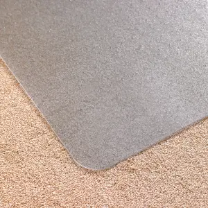 Floortex PVC Rectangular Carpet Protector Mat for Low Pile Carpets (up to 6mm) - 116  x 150cm