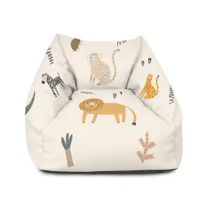 rucomfy Printed Indoor Safari Kids Snuggle Chair Beanbag