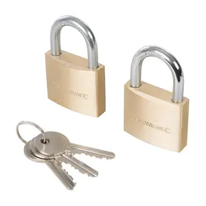 Silverline (307578) Keyed Alike Padlocks 40mm 2pk