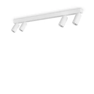 Ideal Lux Profilo 4 Light Ceiling Spotlight Bar White