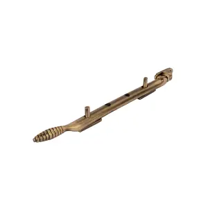 Dart Reeded Brass Window Stay 10" (250mm) - Antique Brass