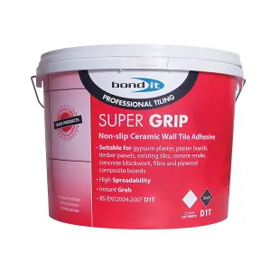 Bond It Super Grip Wall Tile Adhesive  Off White Ready Mixed 7.5KG