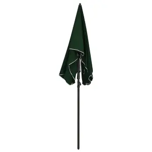 Berkfield Garden Parasol with Pole 200x130 cm Green