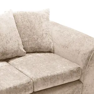 Harriet Crushed Chenille 2 Seater Sofa in Cream