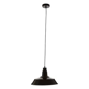 Interiors by Premier Brant Black Pendant Light