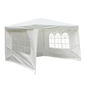 Charles Bentley 3m x 3m Gazebo/Tent Awning Wedding/Party Tent Showerproof White