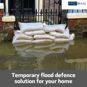 FLOOD DEFENCE Heavy Duty Sandbags - White  - UV Protected - Unfilled - Industrial Grade