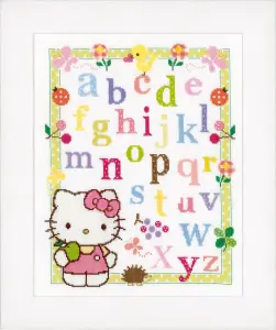 LEARNING ABC - Counted Cross Stitch: Hello Kitty - Learning ABC - Vervaco