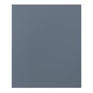 GoodHome Alisma Matt blue Slab Highline Cabinet door (W)600mm (H)715mm (T)18mm