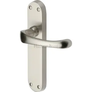 Heritage Door Handle Lever Latch Gloucester Design (Set of 2) Satin Nickel