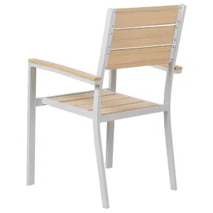 Set of 4 Garden Chairs PRATO Beige