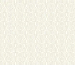 Hoopla Walls Retro Arch Cream Matt Smooth 10m Wallpaper