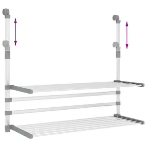 Aluminium Foldable Wall-Mounted Drying Rack 95" H x 89" W x 25" D