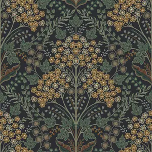 Galerie Mulberry Tree Yellow Multicoloured Floral Leaf Wallpaper Roll