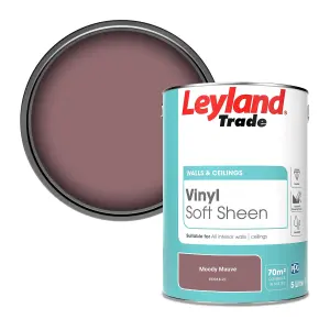 Leyland Trade Vinyl Soft Sheen Walls & Ceilings Emulsion Paint Moody Mauve (PPG18-21) - 5L