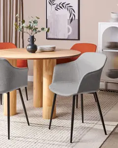 Set of 2 Dining Chairs ELIM Light Grey