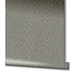 Galerie Air Collection Brown Metallic Crosshatch Effect Textured Wallpaper Roll