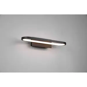 Luminosa Gianni Modern 40cm Bathroom Wall Lamp Black Matt 3000K IP44 - UK Stock