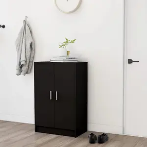 Shoe Cabinet Black 60x35x92 cm Engineered Wood