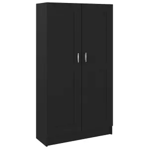 Berkfield Book Cabinet Black 82.5x30.5x150 cm Engineered Wood