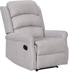 Kyoto Ernest Recliner Chair Manual, Textured Weave, Country, Natural, Fabric/Textured Weave Fabric