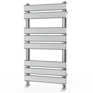 Rinse Flat Panel Chrome Towel Radiator Bathroom Heated Towel Rail 800x450mm