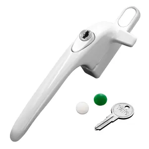 Yale Virage Cockspur Window Handle - White, Left, 21mm