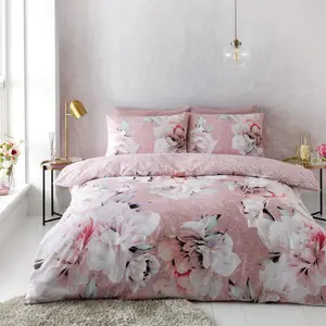 Pizano Cotton Blend, Polyester Floral Duvet Cover Set with Pillowcases Double - 2 Standard Pillowcases