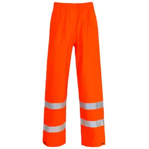 stormflex Hi-VisPU TROUSER Breathable ankle band ORANGE -M