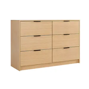 Home Source Phoenix Chest 6 Drawers Oak