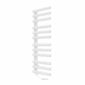 Rinse Bathrooms Designer 1200x450mm Prefilled Electric Heated Towel Rail Bathroom Ladder Radiator White