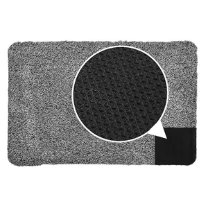 JVL Kensington Machine Washable Barrier Doormat 50x75cm Grey