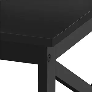 2-Tier Coffee Table With Storage Shelf Yaheetech Colour: Black