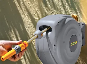 Hozelock Mini Hose Reel Automatic Retracting Auto Reel 2485 10m Garden Hose