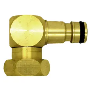 Brass Snap-On Hose Lock Revolving Elbow with Female Thread 3/4" BSP