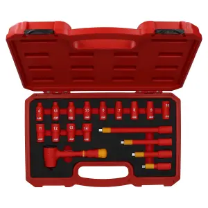 1/4" Drive Insulated VDE Tool Socket and Accessory Kit 18pc Metric GS Approved