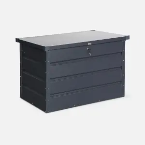 sweeek. Metal garden box 600L Dallas Anthracite 99x61x62 cm