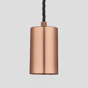 Industville Sleek Large Edison Pendant, 1 Wire, Copper