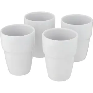 Bullet Staki Stackable Mug Set (Pack Of 4) White (One Size)