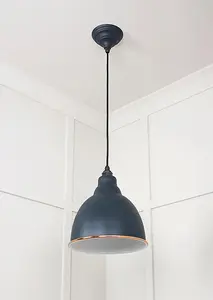 White Gloss Brindley Pendant in Soot