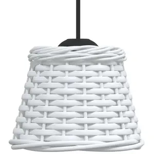 Chira Pendant Shade White / 12cm H x 15cm W x 15cm D