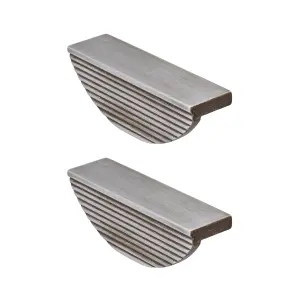 DecorAndDecor - VORTEX Antique Silver Cupboard Drawer Pull Cabinet Handles - Pair