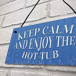 Funny Hot Tub Sign Hanging Garden Shed Summerhouse Decking Shed Sign Family gift