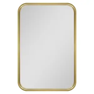 GoodHome Tisa Gold effect Rectangular Wall-mounted Bathroom Mirror (H)60cm (W)40cm